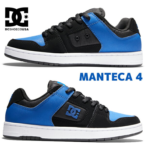 DC SHOES MANTECA 4 M SHOE BLACK/BLUE dm224005-bkb ディーシーシューズ マンテカ 4 ブラック ブルー スニーカー スケート ADYS100765