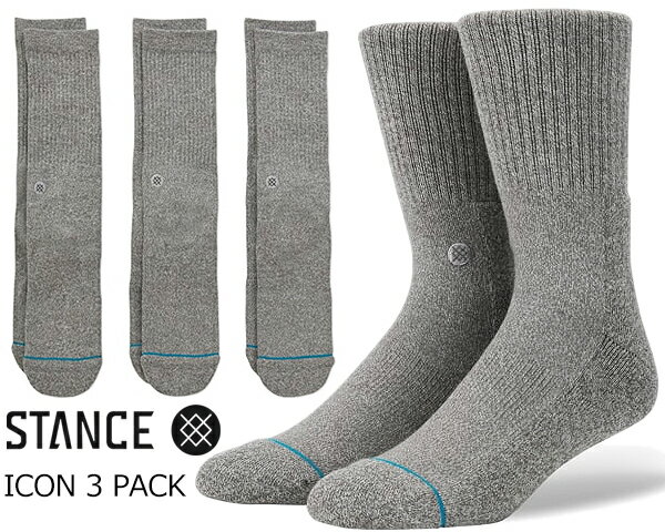 STANCE ICN 3PACK HEATHER GREY m556d18icp-grh 󥹥å  3­ѥå  إ...