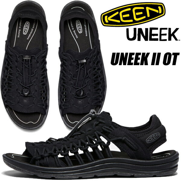 KEEN UNEEK II OT BLACK/BLACK 1027290 キーン ユニーク ツー オーティー ブラック サンダル メンズ オープントゥ スライドスニーカー