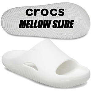 crocs MELLOW SLIDE WHITE 208392-100 å  ꥫХ꡼ 饤 ۥ磻  饤ȥ饤 ե  塼