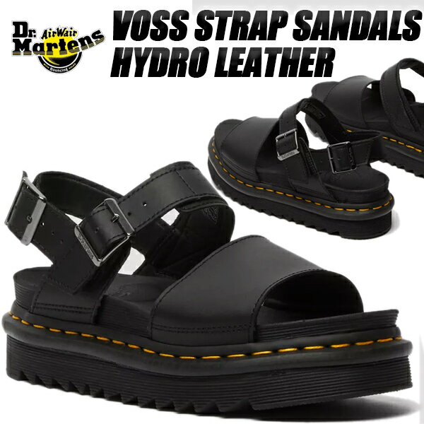 Dr.Martens VOSS STRAP SANDAL SHYDRO LEATHER BLACK 24233001 ドクターマーチン ヴォス SANDAL ZEBRILUS ゼブリラス ブラック サンダル 厚底 シャークソール