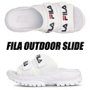 FILA OUTDOOR SLIDE WHITE/NAVY/RED 5sm01799-125 フィラ アウトドア スライド ホワイト レディース サンダル 厚底 プラットフォーム ミュール