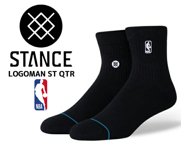 STANCE LOGOMAN ST QTR BLACK a356a20log-blk X^X\bNX NBA C ubN  NH[^[ \bNX