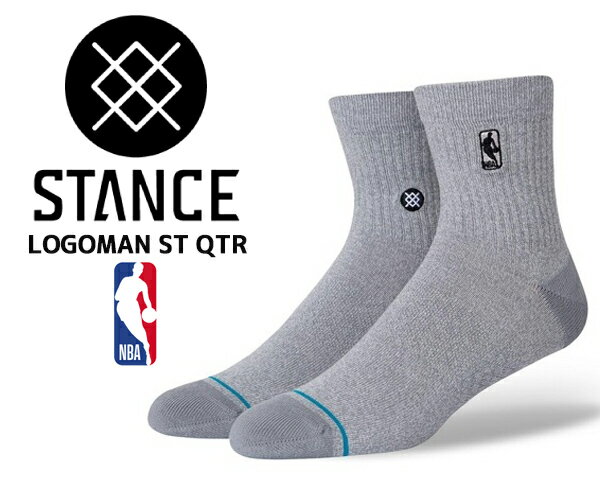 STANCE LOGOMAN ST QTR HEATHER GREY a356a20log-hgr 󥹥å NBA  졼 ...