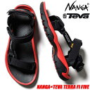 NANGA × TEVA TERRA FI FIVE 1148710 BFYR ca2314-1z505 ナンガ × テバ テラ ファイ ファイブ サンダル ストラップ アウトドア スポーツサンダル ブラック レッド オープントゥサンダル