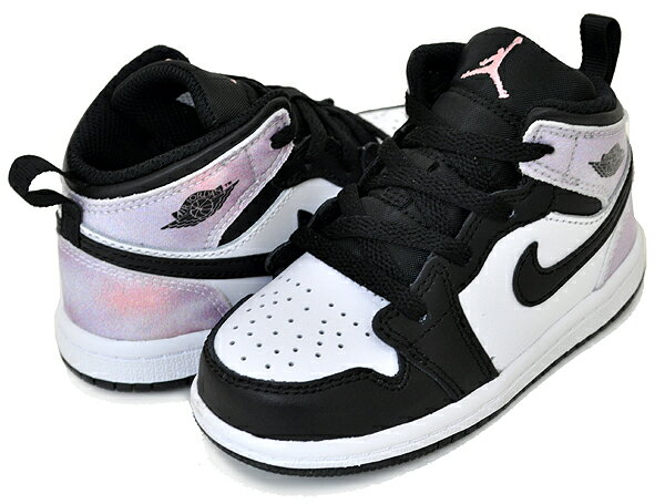 NIKE JORDAN 1 MID SE(TD) black/bleached coral-white dm6217-001 ナイキ ジョーダン 1 ミッド トドラー SE キッズ スニーカー AJ1 子供靴 タイダイ
