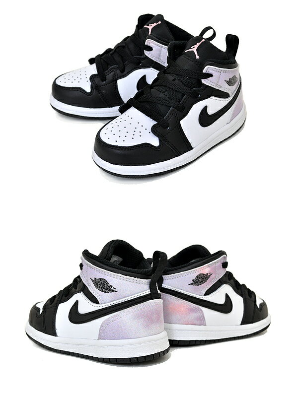 NIKE JORDAN 1 MID SE(TD) black/bleached coral-white dm6217-001 ナイキ ジョーダン 1 ミッド トドラー SE キッズ スニーカー AJ1 子供靴 タイダイ