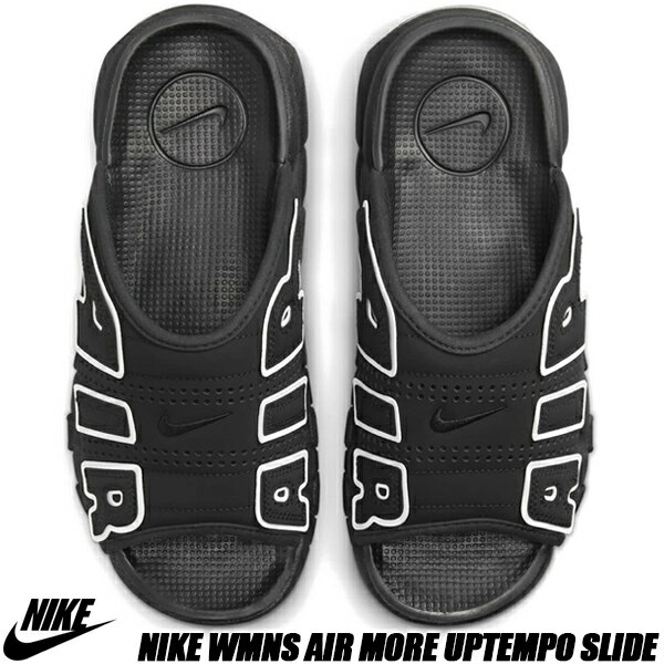 NIKE WMNS AIR MORE UPTEMPO SLIDE black/white-blk-clear fd5983-001 ナイキ ウィメンズ エア モアアップテンポ スライド レディース サンダル ブラック ホワイト バーシティーレッド モアテン