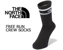 楽天LIMITED EDTTHE NORTH FACE FREE RUN CREW BLACK nn82305-k ノースフェイス フリー ラン クルー ソックス ブラック 靴下 Polygiene ポリジン加工 吸汗速乾性 オーガニックコットン