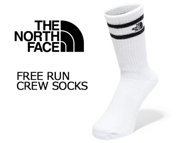 楽天LIMITED EDTTHE NORTH FACE FREE RUN CREW WHITE nn82305-w ノースフェイス フリー ラン クルー ソックス ホワイト 靴下 Polygiene ポリジン加工 吸汗速乾性 オーガニックコットン