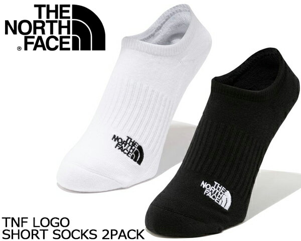 楽天LIMITED EDTTHE NORTH FACE LOGO 2P SHORT TNF BLACK-TNF WHITE nn82311-kw ノースフェイス オーガニック ショートソックス 2P ブラック ホワイト ライフスタイル 靴下 2足セット