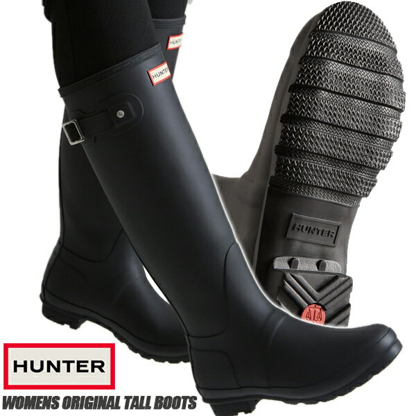 ハンター HUNTER WOMENS ORIGINAL TALL BLACK wft1000rma-blk ハンター ウィメンズ オリジナル トール レインブーツ 防水 ハンターブーツ 雨 ブラック レディース 長靴 ラバー