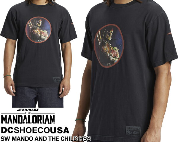 DC SHOES STAR WARS MANDO AND THE CHILD T-SHIIRT BLACK dst232042-kybw ディーシーシューズ スターウォーズ マンダロリアンTシャツ THE MANDALORIAN ブラック TEE