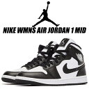 NIKE WMNS AIR JORDAN 1 MID white/black-white dv0991-101 iCL EBY GAW[_ 1 ~bh Xj[J[ AJ1 zCg ubN