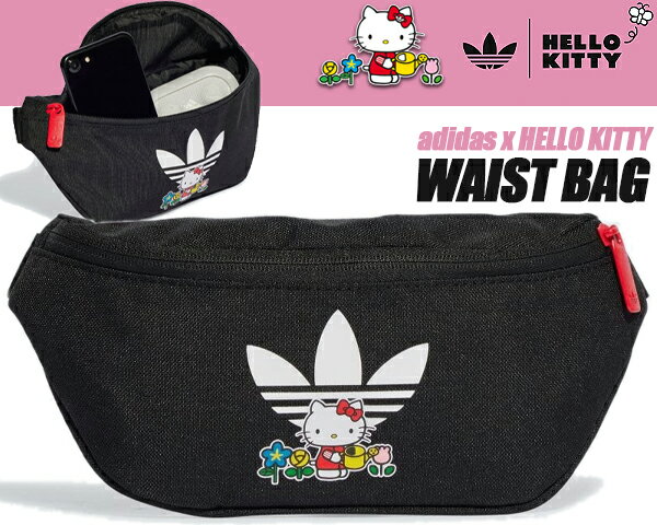 adidas HELLO KITTY WAIST BAG BLACK ii3358 アディダス オリジナルス × ハローキティ ウエストバッグ ブラック ボディバッグ EAN61