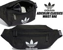 アディダス ウエストポーチ メンズ adidas ADICOLOR CLASSIC WAIST BAG BLACK ij0764 EEG16 アディダス オリジナルス アディカラー クラシック ウエストバッグ ブラック バッグ ボディバッグ 鞄