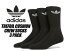 adidas TREFOIL CUSHION CREW SOCK 3 PACK BLACK ij5613 HEJ17 アディダス クッション トレフォイル クッション クルーソックス 3足組 ブラック 靴下 リサイクル素材 クルー丈