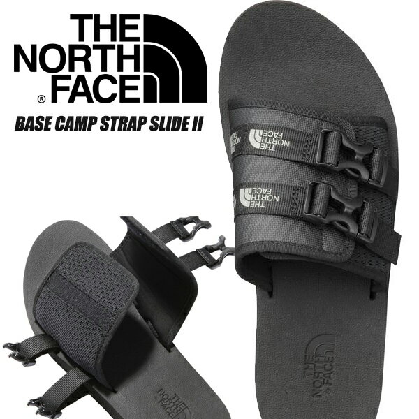 ザ・ノース・フェイス スポーツサンダル メンズ THE NORTH FACE BASE CAMP STRAP SLIDE II TNF BLACK/TNF BLACK nf52352-kk ノースフェイス ベースキャンプ ストラップ スライド 2 サンダル シャワー スポーツ ブラック ベルト