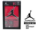 NIKE JORDAN 3-PIECE SET HAT/BODYSUIT/BIB lj0083-r78 ナイキ ジョーダン スリーピースセット レッド セメント...