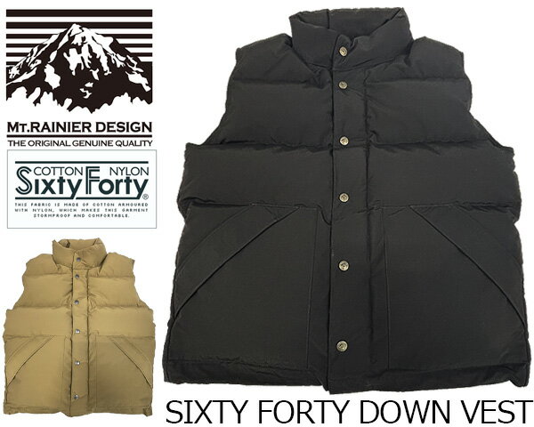 MT.RAINIER DESIGHN SIXTY FORTY DOWN VEST mrd1062 マウントレイニアデザイン ダウン ベスト シックスティー フォーティー ファブリック ジャケット アウトドア