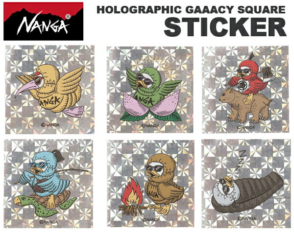 NANGA HOLOGRAPHIC GAAACY SQUARE STICKER na2353-3g504 iK zOtBbN K[V[ XNGA XebJ[ zO L V[ XebJ[`[ ̘b