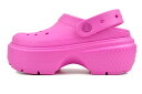 crocs STOMP CLOG PINK CRUSH 209347-6tw クロックス ストンプ クロッグ ピンク クラッシュ サンダル 厚底