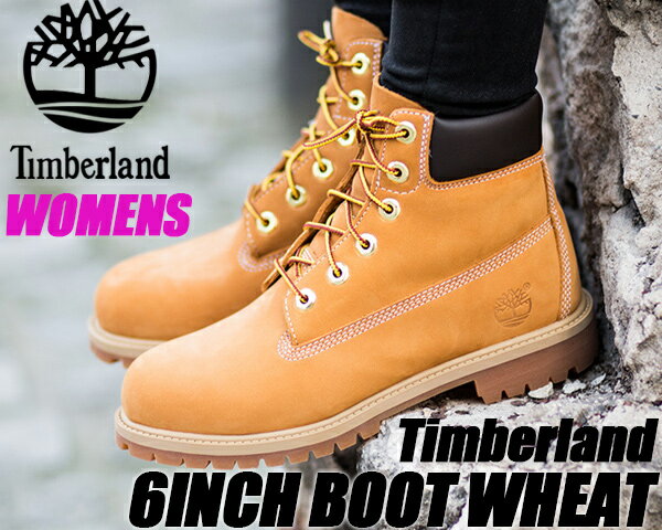 ティンバーランド TIMBERLAND JUNIOR'S 6INCH BOOTWHEAT wheat/brn ティンバーランド レディース ブーツ ジュニアサイズ 6インチブーツ ウィメンズ ウィート