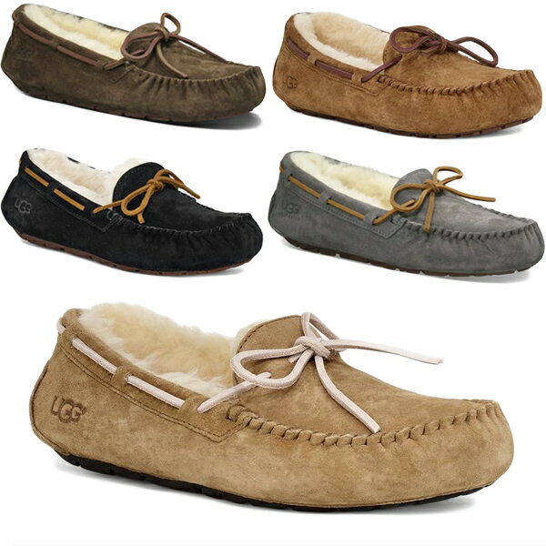 UGG WOMENS DAKOTA 5612W 【アグ ダコタ レディース ムートン ムートン モカシン シューズ ウィメンズ 暖 シューズ スリッポン】【ブラック/チェスナット/エスプレッソ/ピューター】