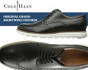 COLE HAAN ORIGINAL GRAND SHORTWING OXFORDS　Dress Formal Shoes black/white　【コールハーン オリジナル グランド ショートウィングチップ　ウイングチップ カジュアルシューズ 走れる ビジネスシューズ 冠婚葬祭】