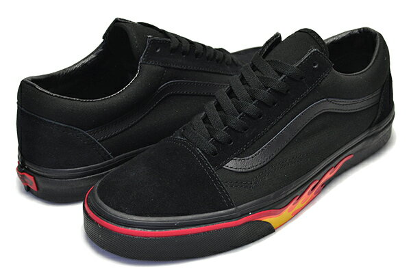 VANS OLD SKOOL (Flame Wall) black/blk 【バンズ オールドスクール フレイムウォール フレイム ウォール ブラック フレーム JAZZ ジャズ オールドスクール】