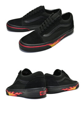 VANS OLD SKOOL (Flame Wall) black/blk 【バンズ オールドスクール フレイムウォール フレイム ウォール ブラック フレーム JAZZ ジャズ オールドスクール】