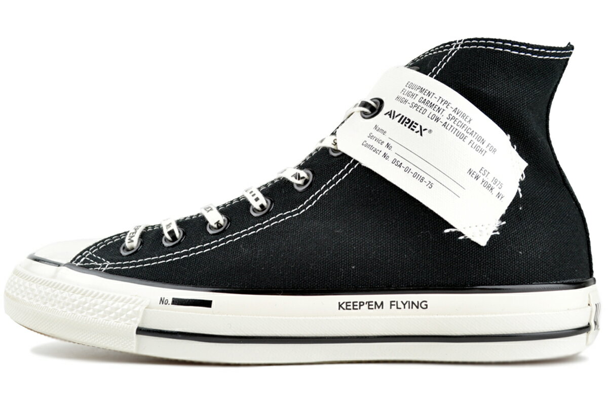 [ ポイントUP & お得な割引クーポン!! ] CONVERSE ALL STAR AGED HI/AVIREX BLACK 1se791 コンバース オールスター エイジド ハイ アヴィレックス ブラック