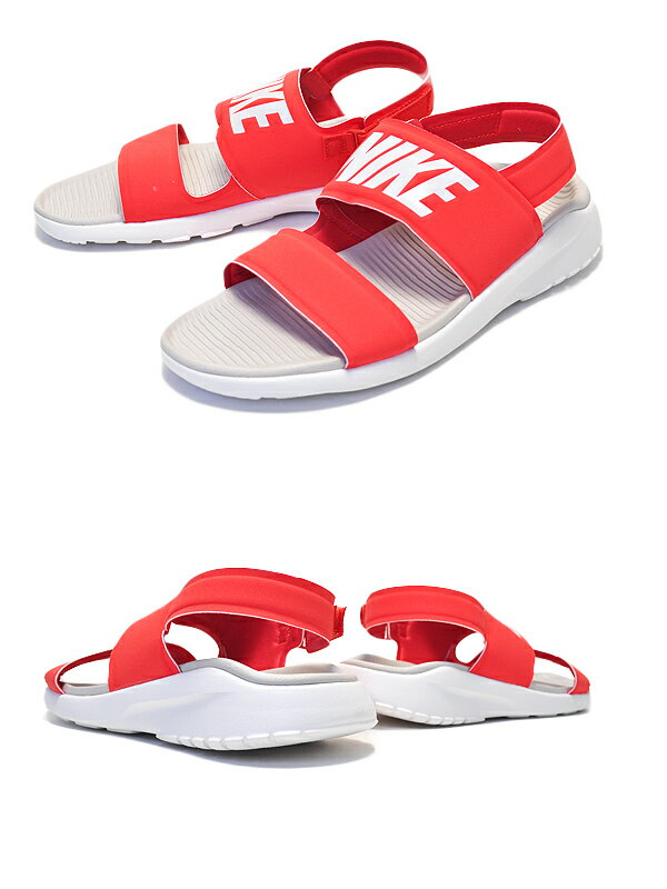 NIKE WMNS TANJUN SANDAL habanero red/ moon particle 【ナイキ ウィメンズ タンジュン サンダル レディース ウィメンズ スポーツサンダル シャワーサンダル レッド グレー】