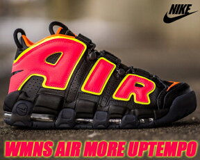 NIKE WMNS AIR MORE UPTEMPO black/hot punch-volt 【ナイキ ウィメンズ エア モアアップテンポ ブラック ホットパンチ ボルト スニーカー ナイキ モアテン レディース】