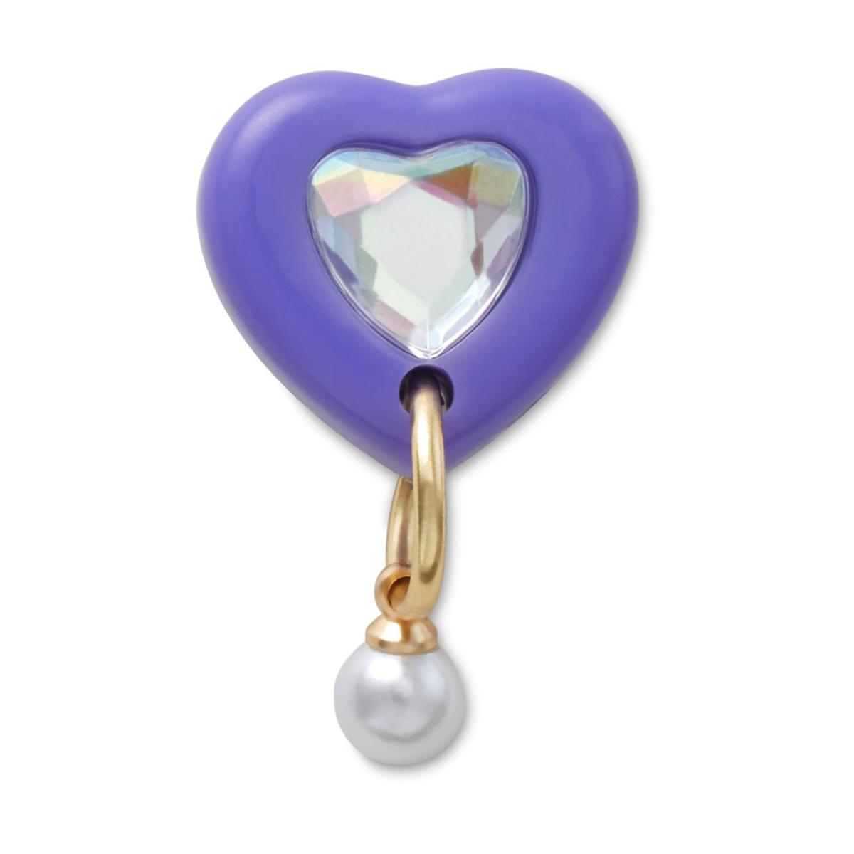 [ ポイントUP&最大2000円OFFクーポン ] crocs JIBBITZ PURPLE HEART WITH PEARL 10015535 クロックス ジビッツ パープル ハート ウィズ パール