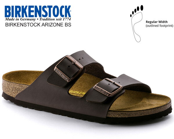 BIRKENSTOCK ARIZONA BS(REGULAR FIT) DARK BROWN 0051701 ビルケンシュトック アリゾナ BS ダークブラウン レザーサンダル ダブルストラップ サンダル