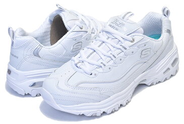 【スケッチャーズ ディーライト フレッシュ スタート】SKECHERS D LITES FRESH START WHITE/SILVER レディース 厚底 スニーカー MEMORY FOAM 11931 wsl ダッドシューズ DAD SHOES