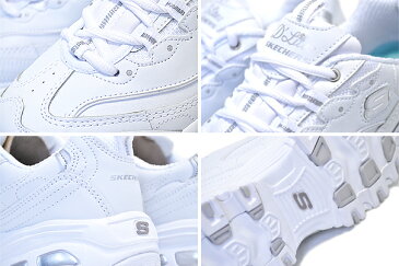 【スケッチャーズ ディーライト フレッシュ スタート】SKECHERS D LITES FRESH START WHITE/SILVER レディース 厚底 スニーカー MEMORY FOAM 11931 wsl ダッドシューズ DAD SHOES