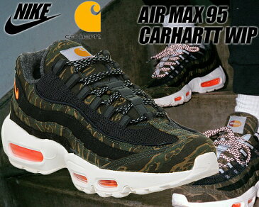 NIKE AIR MAX 95 CARHARTT WIP black/total orange-sail av3866-001【ナイキ エアマックス 95 カーハート カモフラ エア マックス 95】