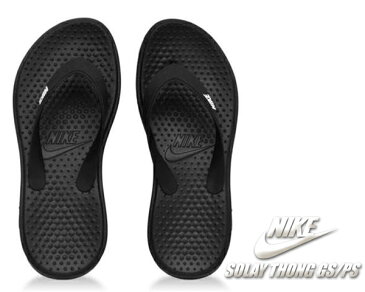 NIKE SOLAY THONG（GS/PS)black/white 882827-001 ナイキ ソレイ ソング サンダル レディース レディース トング サンダル ブラック ビーチ プール レジャー