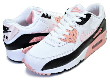 NIKE WMNS AIR MAX 90 white/light soft pink-black 325213-143 ナイキ ウィメンズ エアマックス 90 レディース スニーカー AM90 ホワイト ピンク
