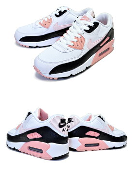 NIKE WMNS AIR MAX 90 white/light soft pink-black 325213-143 ナイキ ウィメンズ エアマックス 90 レディース スニーカー AM90 ホワイト ピンク