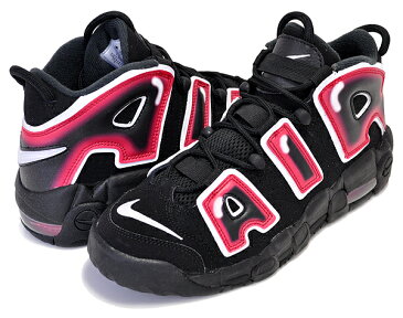 NIKE AIR MORE UPTEMPO (GS) black/white-laser crimson 415082-010 ナイキ エア モアアップテンポ GS スニーカー ガールズ モアテン レーザークリムゾン