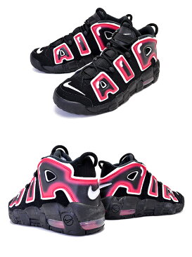 NIKE AIR MORE UPTEMPO (GS) black/white-laser crimson 415082-010 ナイキ エア モアアップテンポ GS スニーカー ガールズ モアテン レーザークリムゾン