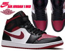 NIKE AIR JORDAN 1 MID black/noble red-white 554724-066 ナイキ エアジョーダン 1 ミッド スニーカー AJ1 BRED TOE メンズ