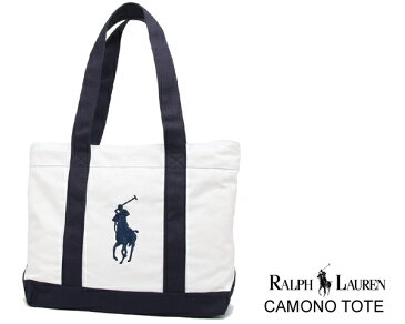 Polo Ralph Lauren CAMONO TOTE 950316A ポロ ラルフローレン カミノ トート WHITE NAVY ホワイト ネイビー