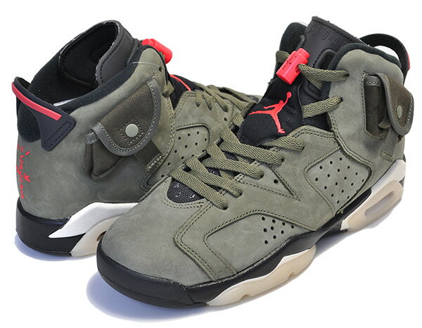 NIKE AIR JORDAN 6 RETRO SP (GS) TRAVIS SCOTT medium olive/infrared-black cn1085-200 ナイキ エアジョーダン 6 スペシャル トラビス・スコット レディース Cactus Jack カクタス ジャック ガールズ