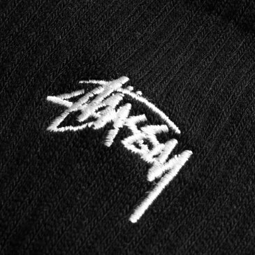 STUSSY SMALL STOCK CREW SOCKS BLACK 138637 ステューシー ソックス ブラック 靴下