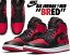 NIKE AIR JORDAN 1 MID BRED black/gym red-white 554724-074 ʥ 硼 1 ߥå ˡ AJ1 ֥å ֥å åɡפ򸫤