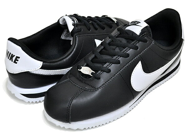 NIKE CORTEZ BASIC SL (GS) black/white 904764-001 ナイキ コルテッツ ベーシック ガールズ レディース スニーカー ブラック ホワイト